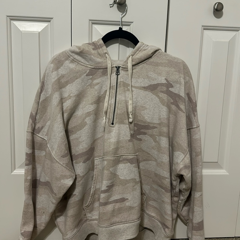 Camo quarter zip